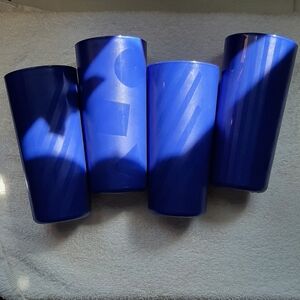 Tupperware Acrylic Tumblers 14oz Set Cobalt Blue